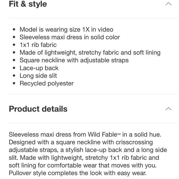 Women's Midi Spaghetti Strap Lace-Up Back Dress Red Wild Fable XXL NWT - Picture 4 of 5